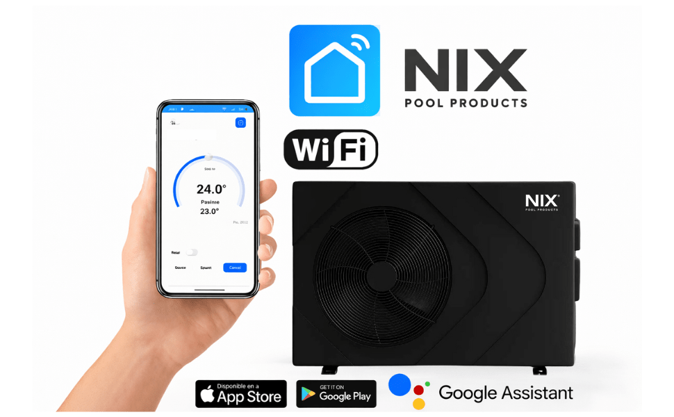 Bomba de calor de piscina Full Inverter Wifi Nix - BricoandPool