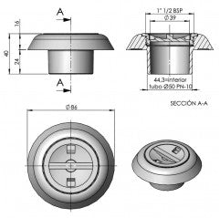 Piscina de concreto Astralpool de sucção de goma D50