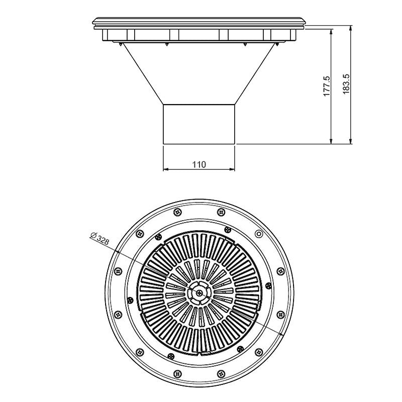 Boquilla de fondo 3” regulable Astralpool - BricoandPool