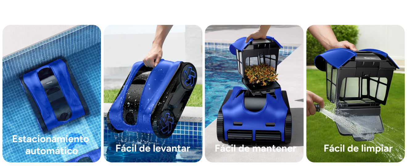 Robot nettoyeur de piscine sans fil automatique iGarden K40