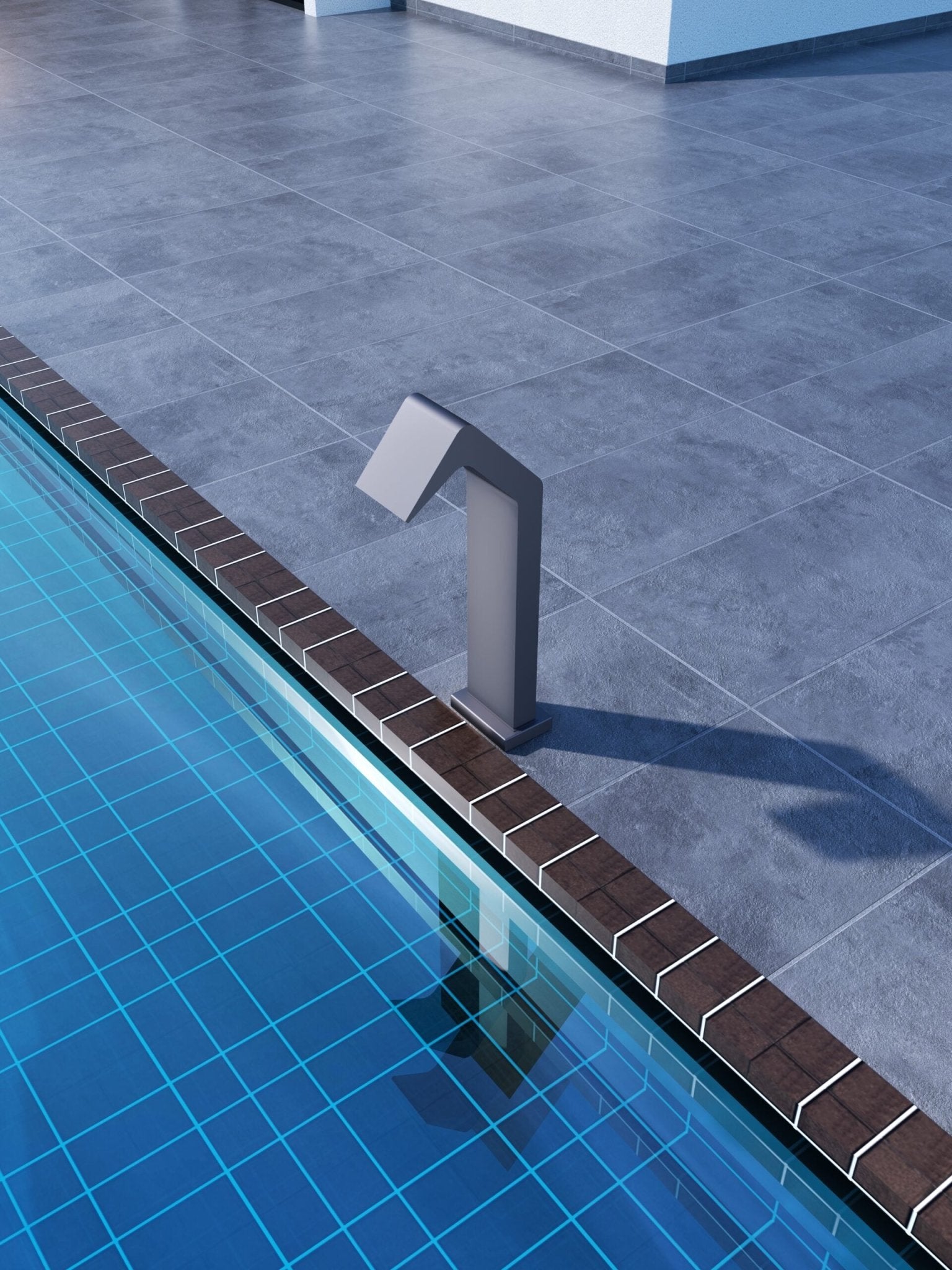 Cascada de agua para piscina 15cm NIÁGARA Gris - BricoandPool