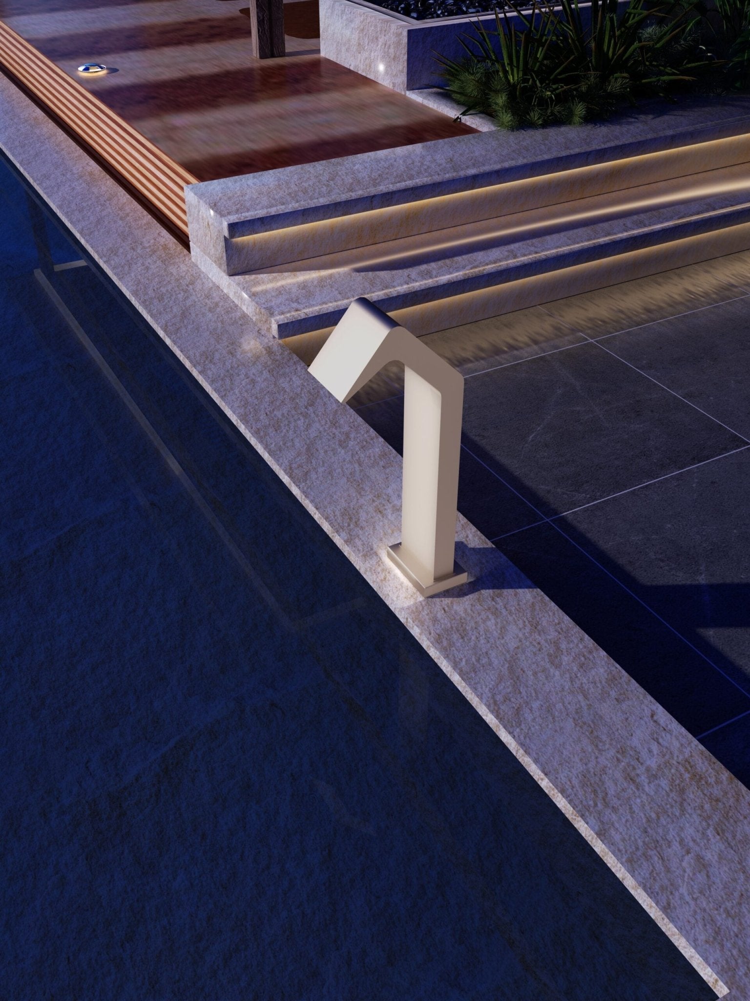 Cascada de agua para piscina 15cm NIÁGARA Moka - BricoandPool