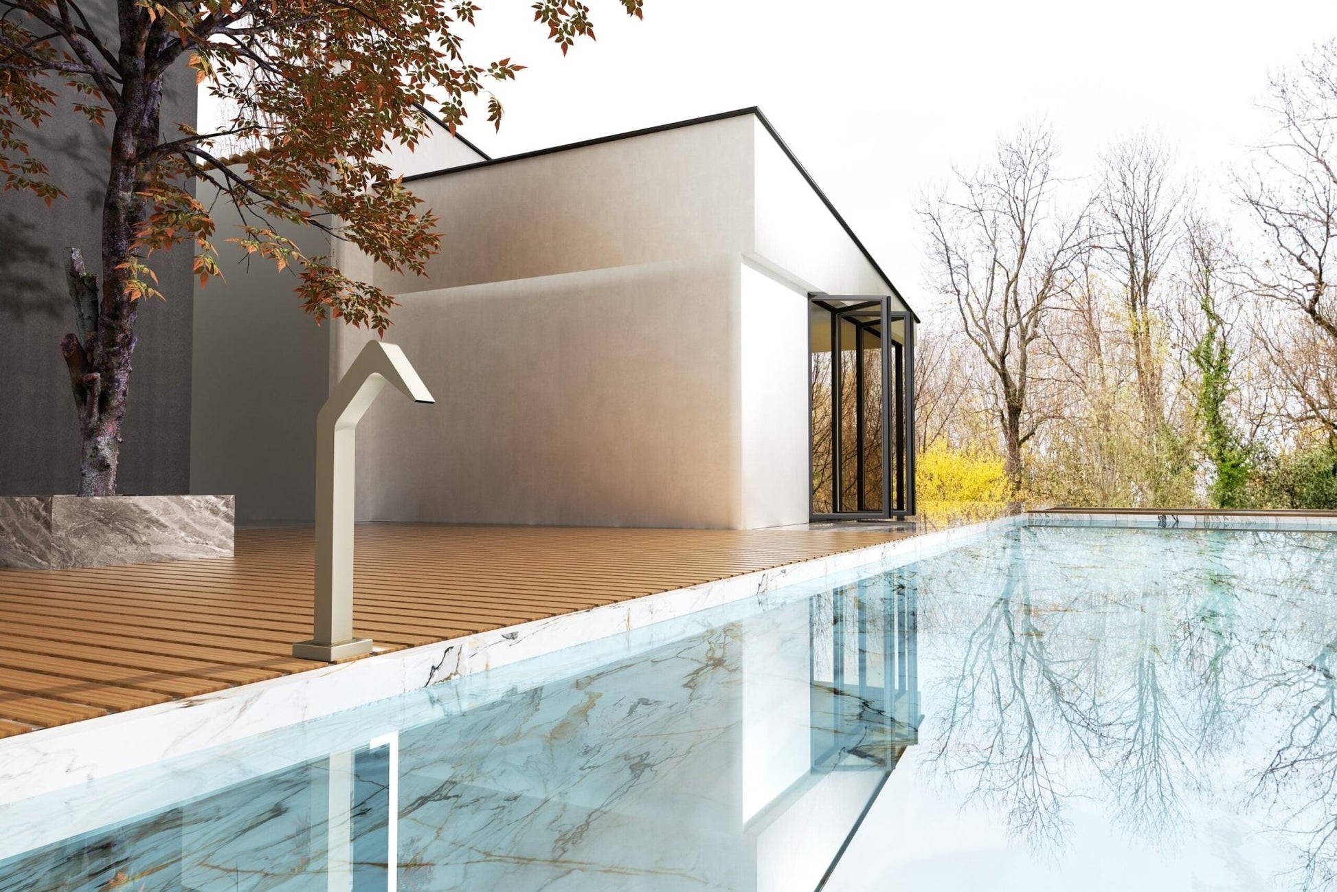 Cascada de agua para piscina 6cm NIÁGARA Moka - BricoandPool