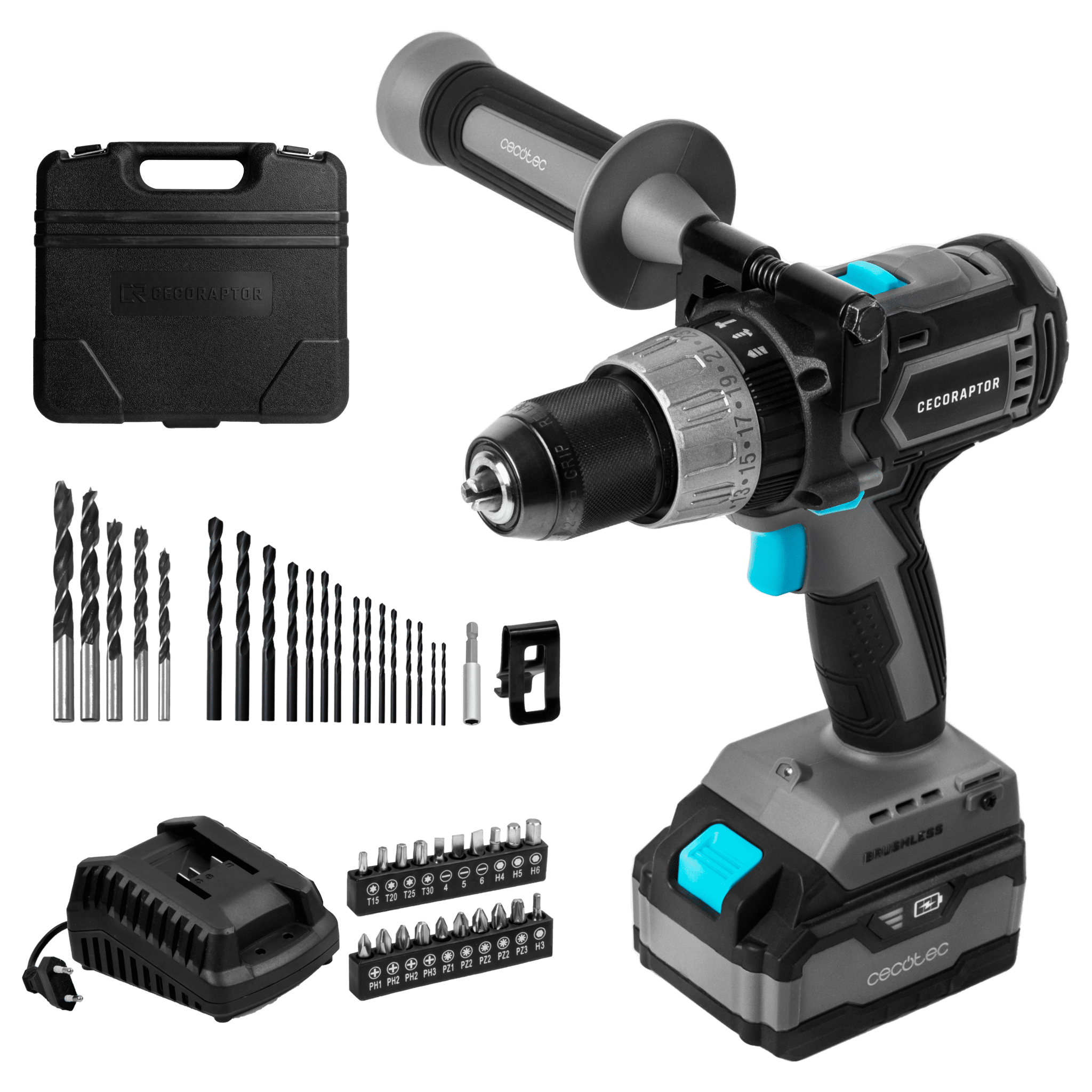 Cecotec Taladro De Impacto Cecoraptor Perfect Impactdrill 4020 Brushless Ultra Inalámbrico Con Empuñadura Antivibraciones