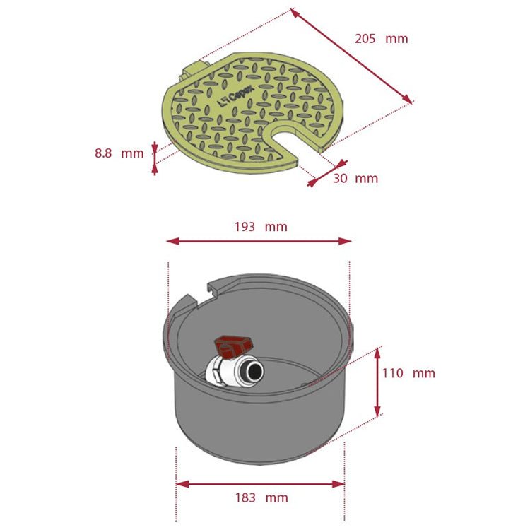 Cepex - Arqueta circular con válvula para manguera - BricoandPool