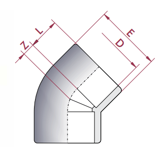 Cepex - Codo 45° PVC encolar - BricoandPool