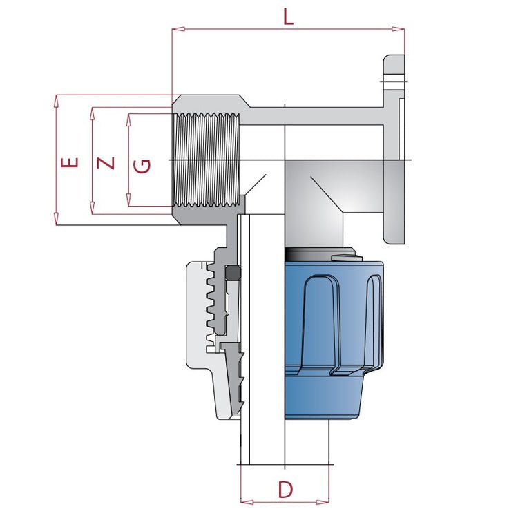 Cepex - Codo grifo polietileno rosca hembra - BricoandPool