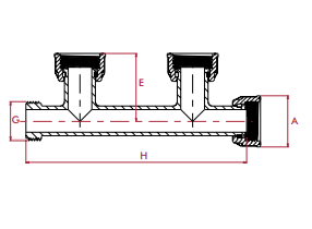 Cepex - Colector PVC 2 salidas - BricoandPool