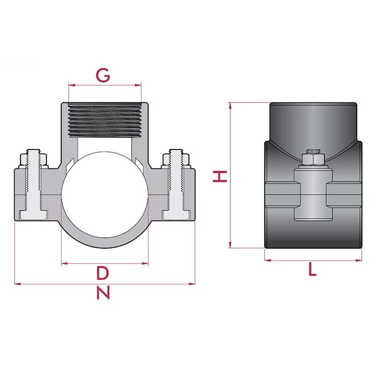 Cepex - Collarín de toma para tuberías PVC y PE - BricoandPool