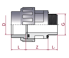 Cepex - Enlace 3 piezas mixto encolar hembra y roscar macho con junta tórica - BricoandPool