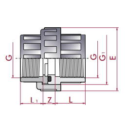Cepex - Enlace 3 piezas PVC roscar hembra - BricoandPool
