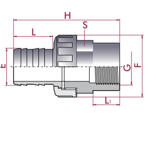 Cepex - Enlace espiga PVC rosca hembra - BricoandPool