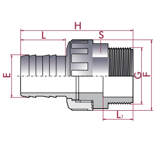 Cepex - Enlace espiga PVC rosca macho - BricoandPool