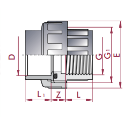 Cepex - Enlace mixto 3 piezas PVC encolar y roscar hembra - BricoandPool