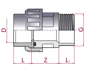 Cepex - Enlace mixto m/h 3 piezas 50 x 2 PVC encolar hembra y roscar macho - BricoandPool