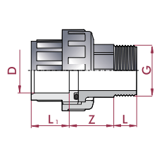 Cepex - Enlace mixto m/h 3 piezas PVC encolar y roscar macho - BricoandPool