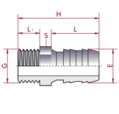 Cepex - Espiga PVC conexión a PE rosca macho - BricoandPool