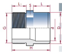 Cepex - Machón mixto PVC - C PRESIÓN encolar hembra y roscar macho BSP - BricoandPool