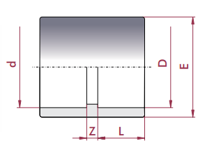 Cepex - Manguito transición PVC encolar hembra (BS) - BricoandPool
