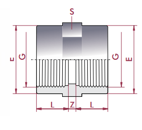 Cepex - Manguito unión doble rosca PVC roscar hembra - BricoandPool