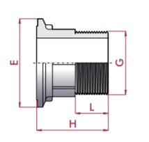 Cepex - Manguito válvula de bola PVC - U [STD] roscar macho - BricoandPool