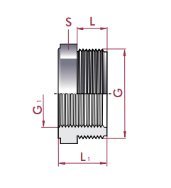 Cepex - Reducción roscada corta PVC macho x hembra - BricoandPool