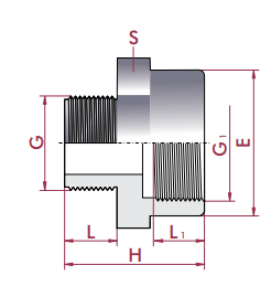 Cepex - Reducción roscada PVC macho x hembra - BricoandPool