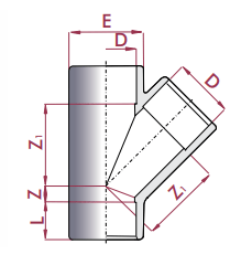 Cepex - Te 45º PVC encolar hembra - BricoandPool