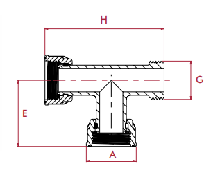 Cepex - Té 90º PVC H/H/M para colectores - BricoandPool