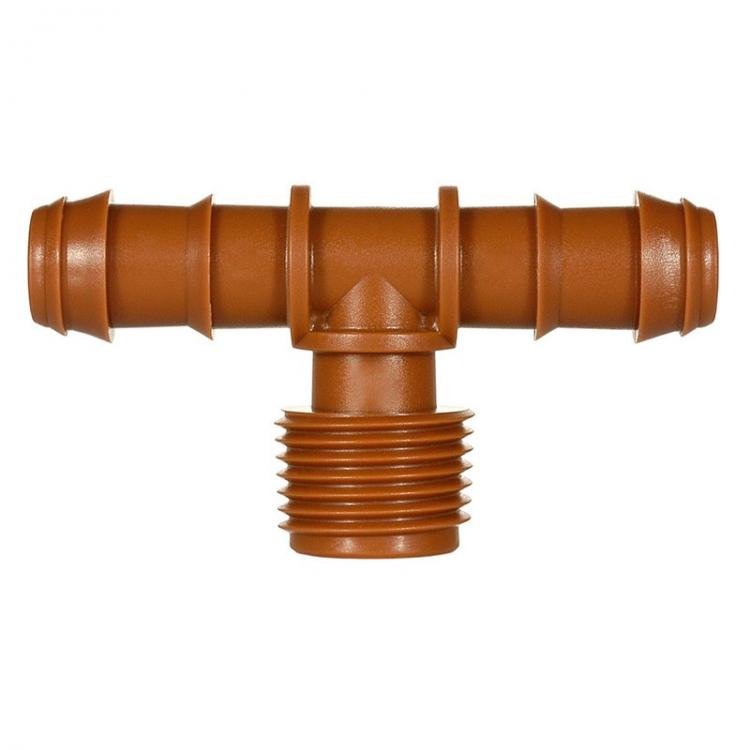 Cepex - Te mixta 16 mm. de diámetro rosca macho riego por goteo (bolsa 50 uds) - BricoandPool