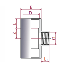 Cepex - Te mixta reducida 90º PVC encolar hembra y roscar hembra - BricoandPool