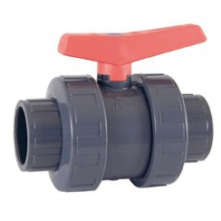 Cepex - Válvula de bola Industrial PVC - U PTFE - FPM encolar hembra - BricoandPool