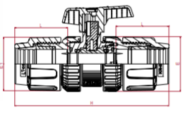 Cepex - Válvula de bola [STD] PVC conexión PE x PE - BricoandPool