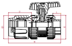 Cepex - Válvula de bola [STD] PVC conexión PE y encolar - BricoandPool