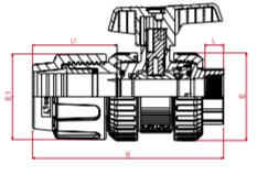 Cepex - Válvula de bola [STD] PVC conexión PE y roscar - BricoandPool