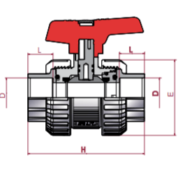 Cepex - Válvula de bola [STD] PVC - U PE - EPDM encolar - BricoandPool