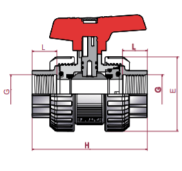 Cepex - Válvula de bola [STD] PVC - U PE - EPDM roscar - BricoandPool
