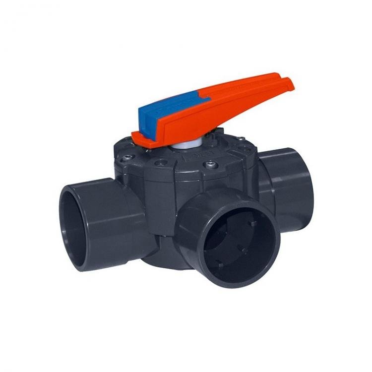 Cepex - Válvula distribuidora a 3 vías PVC encolar (manual) - BricoandPool