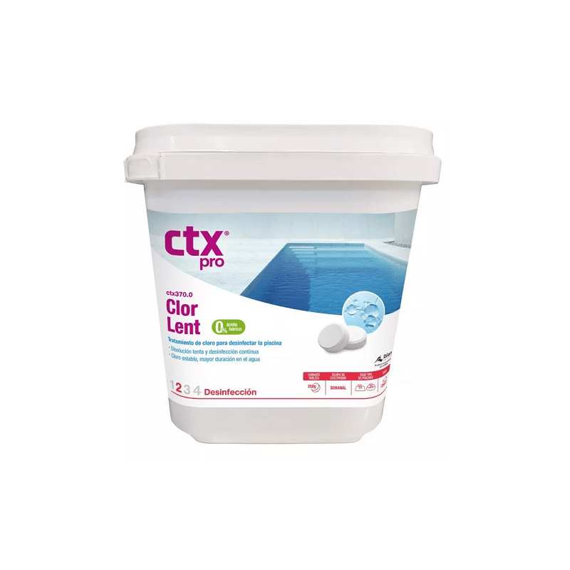 Cloro lento tricloro en tabletas 250g CTX - 370 0% Borico - BricoandPool