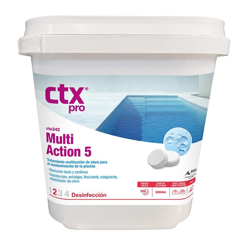 Cloro multiacción especial liner tabletas 250g CTX - 342 - BricoandPool