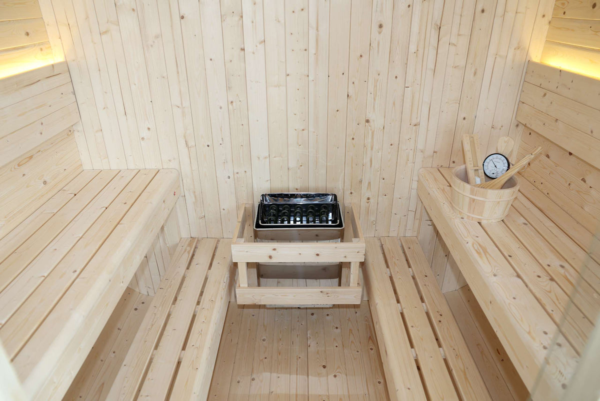 Sauna Exterior Cubo Panorámica Jardín 4-6 Personas