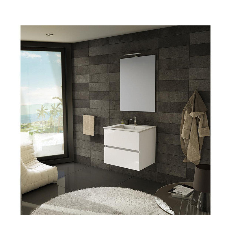 Aquore - Sevilla mueble de baño suspendido 2 cajones blanco brillo