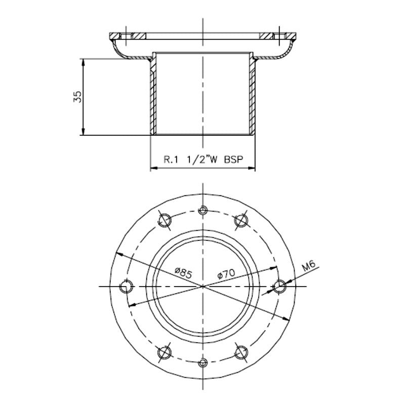 Convertidor pasamuros piscina liner AstralPool - BricoandPool