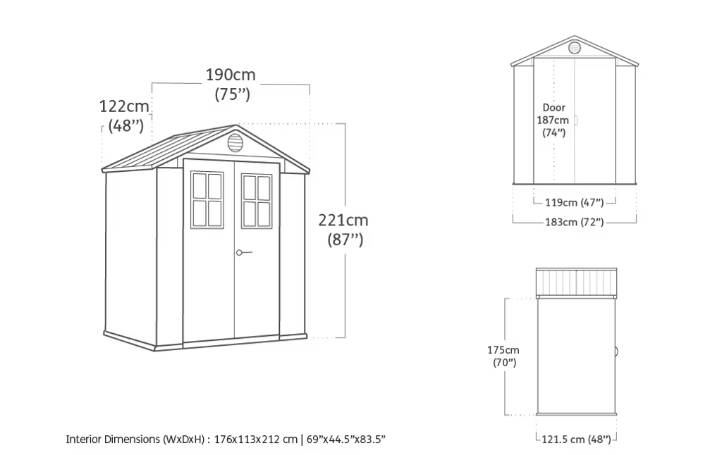 Keter - Cabane d'extérieur Darwin 6x4 marron