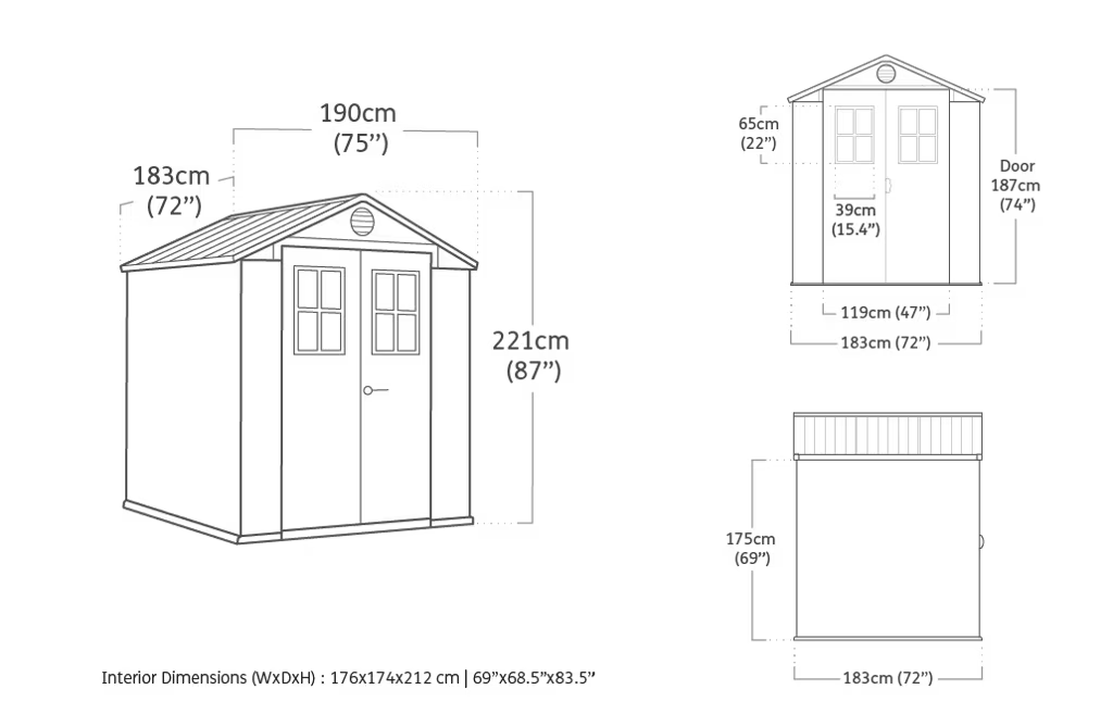 Keter - Cabane d'extérieur Darwin 6x6 marron