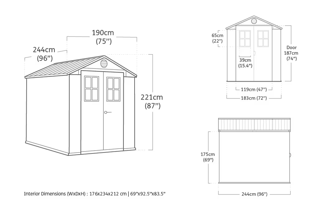 Keter - Cabane d'extérieur Darwin 6x8 marron