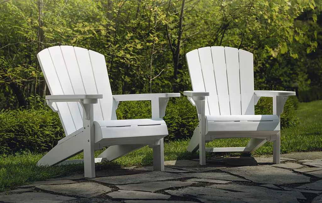 Keter - Silla de exterior Alpine Adirondack blanco