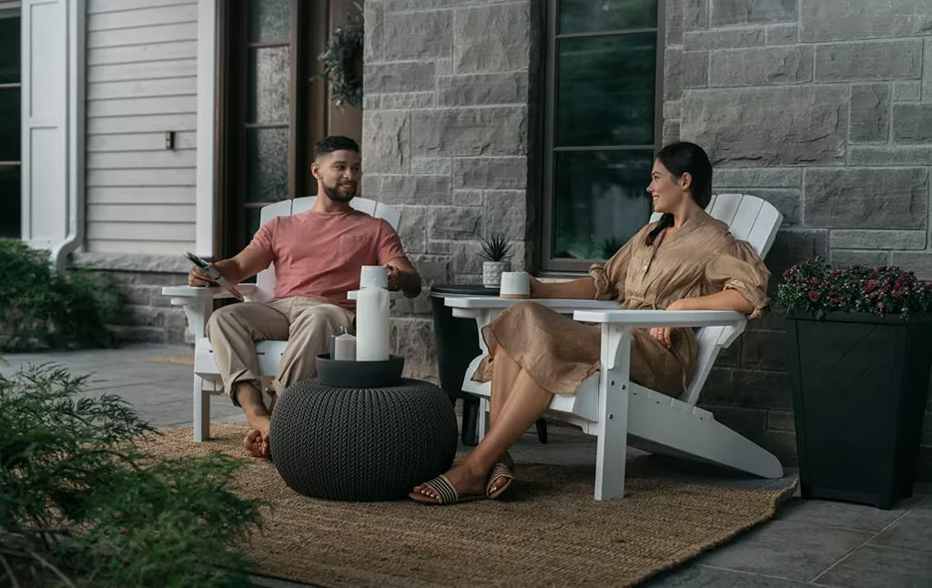 Keter - Silla de exterior Alpine Adirondack blanco