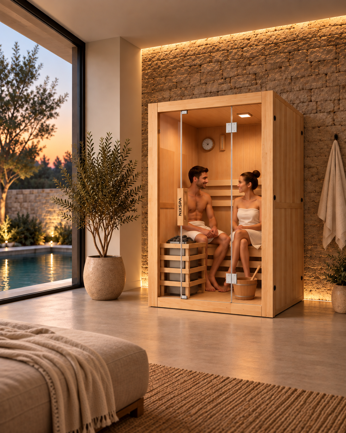 Sauna Finlandesa para casa 2 Personas - ambiente