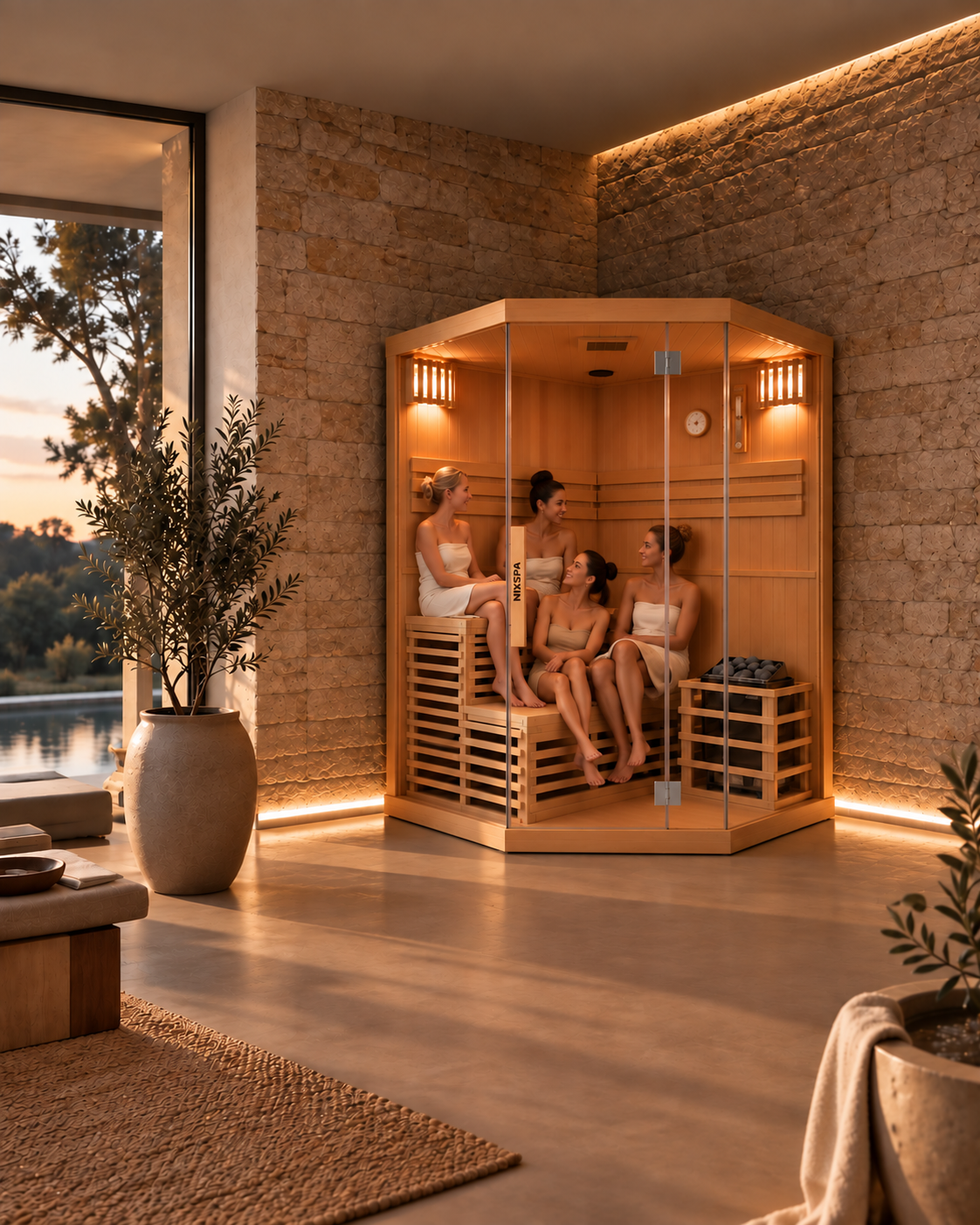 Sauna Finlandesa para casa Esquina 4-5 personas - ambiente